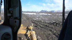 CAT D8R . Приехал комацу 375.Крайний север.