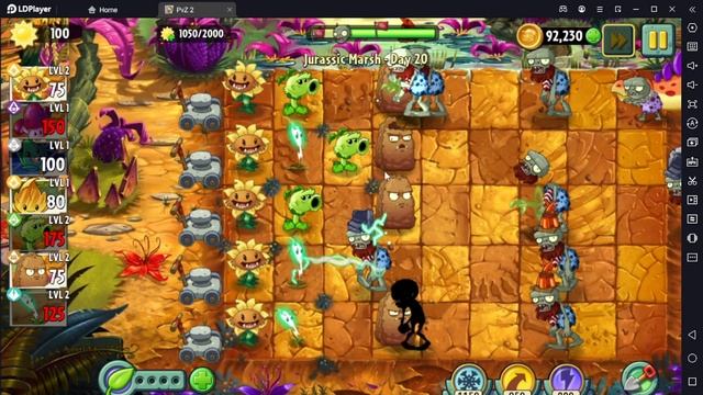 Растение против Зомби 2/PvZ2 Adventure Jurassic Marsh Day 20/Юрское Болото День 20 смотреть онлайн