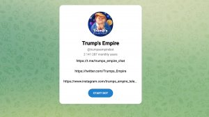 Trumps Empire - очередной кликер в телеграм | обзор и проверка
