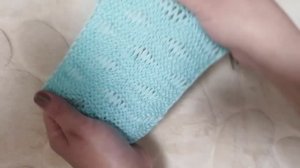 Узор спицами. Волны с вытянутыми петлями.