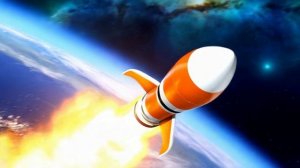 Футаж Ракета покидает землю