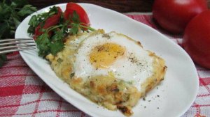 Картофель с яйцом в духовке