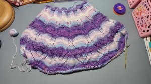 Самая красивая круглая кокетка . Вяжу 2 новых изделия, спицами и крючком.