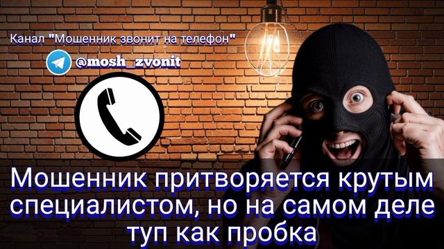 Мошенник притворяется крутым специалистом, но на самом деле туп как пробка