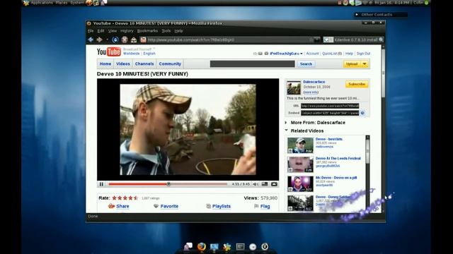 Ubuntu 8.10 Kdenlive / RecordMyDesktop Test смотреть онлайн