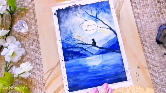 Fireflies   Watercolor Painting  Art 48
