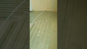 Водяной теплый пол по фибролитовым плитам Нордэко при деревянном перекрытии.