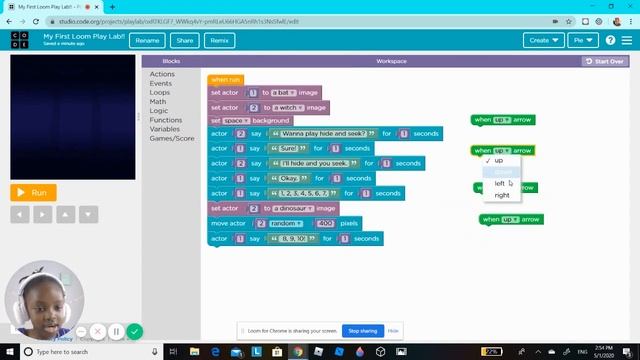 CODING A GAME With 7 yr old Zuri | Code.org TUTORIAL