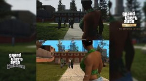 BIG SMOKE MISSION #1 - GTA SA Original vs Definitive COMPARISON [SidebySide]