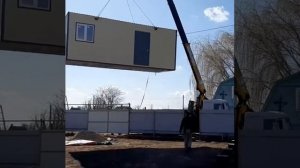 Установка Дома-Вагончика 2.4х7х2.7м