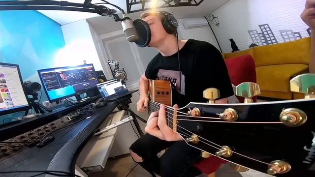 Кино - закрой за мной дверь. На гитаре.