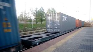 ЭЛЕКТРОВОЗ ВЛ10У-517 С ГРУЗОВЫМ ПОЕЗДОМ