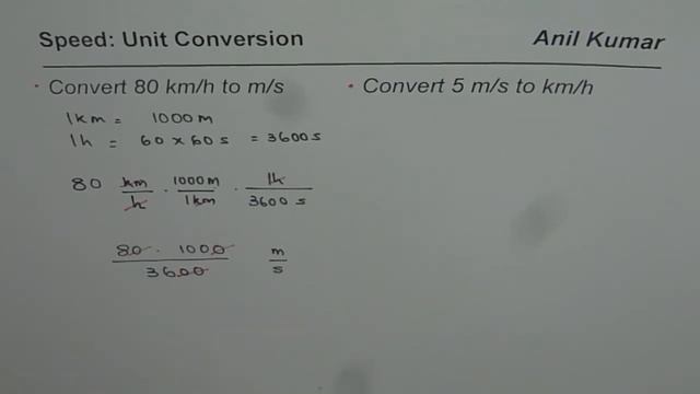 Convert Units for Velocity km per hour to meter per sec смотреть онлайн