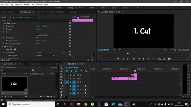 Cara perbaiki Reverse Speed di Adobe Premiere Pro tidak bisa diklik смотреть онлайн