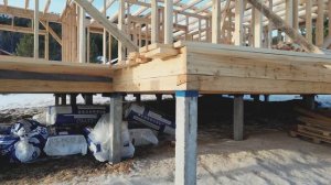 Начало строительства каркасного дома. п.Манский