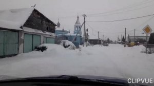 Зимнее утро в селе.