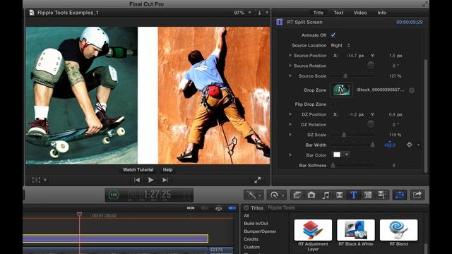 Final Cut Pro X Split Screen смотреть онлайн