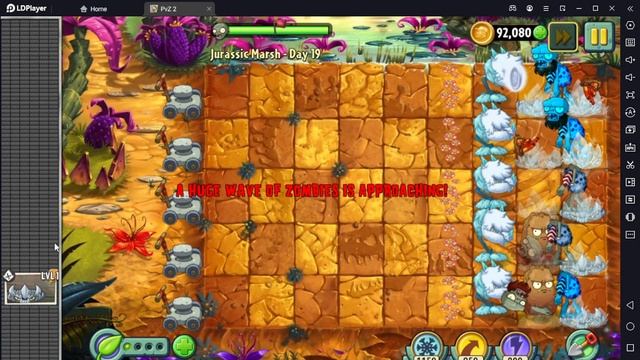 Растение против Зомби 2/PvZ2 Adventure Jurassic Marsh Day 19/Юрское Болото День 19 смотреть онлайн