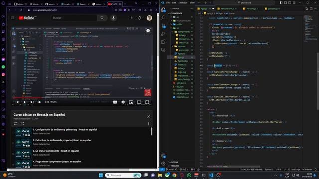 Aprendiendo a programar 5 - Full Stack Open part 2.15 a 2.17 (Music - No cam - No mic)