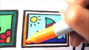 HOW TO DRAW & COLOR| EASY FOR BEGINNERS| Bedroom Coloring Pages for kids w/ Glittery PENS| Kids Art