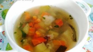 Рыбный суп из консервированной горбуши