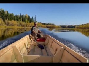 Лодка "Обозинка". Спуск на воду, добрались своим ходом в деревню.