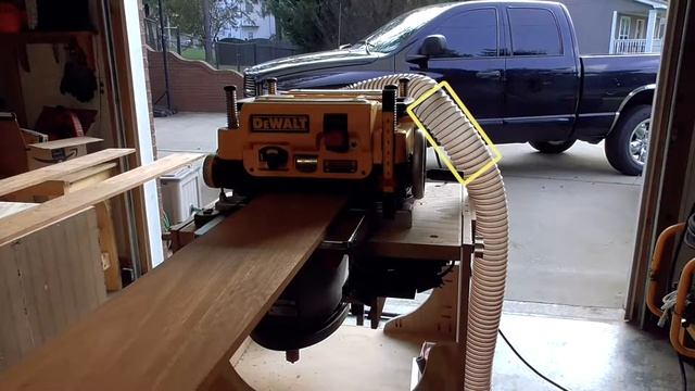 DeWALT DW735 Thickness Planer Exotic Bloodwood Planing