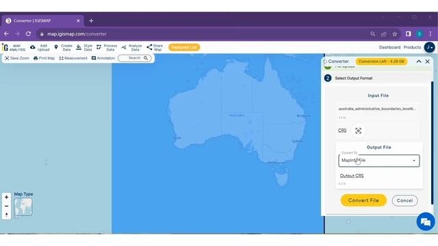 Online GeoJSON To MapInfo Conversion | Convert Free GeoJSON To Any GIS Format #gisformatconverter