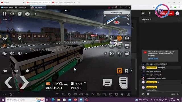 Bus Simulator Indonesia Live | Bussid  Gameplay | Bussid | Live Games | Vilaiyatu Pillai