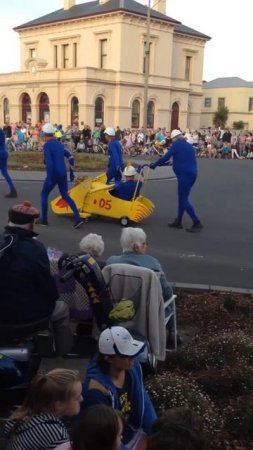 Port Fairy Olympic bobsled team NYE 2014