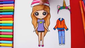 Научитесь делать ОДЕЖДУ для БУМАЖНЫХ КУКОЛ KAWAII