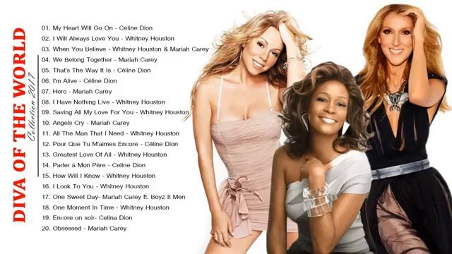 Mariah Carey, Celine Dion, Whitney Houston  Лучшие Хиты   Лучшие Песни Мировых Див