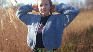 Стильный БОМБЕР спицами