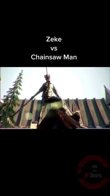 Denji vs Zeke 😆 Attack on Titan & Chainsaw Man Cosplay #shorts