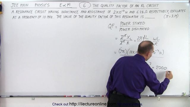 JEE Main Physics E & M #6 The Quality Factor of an RL Circuit