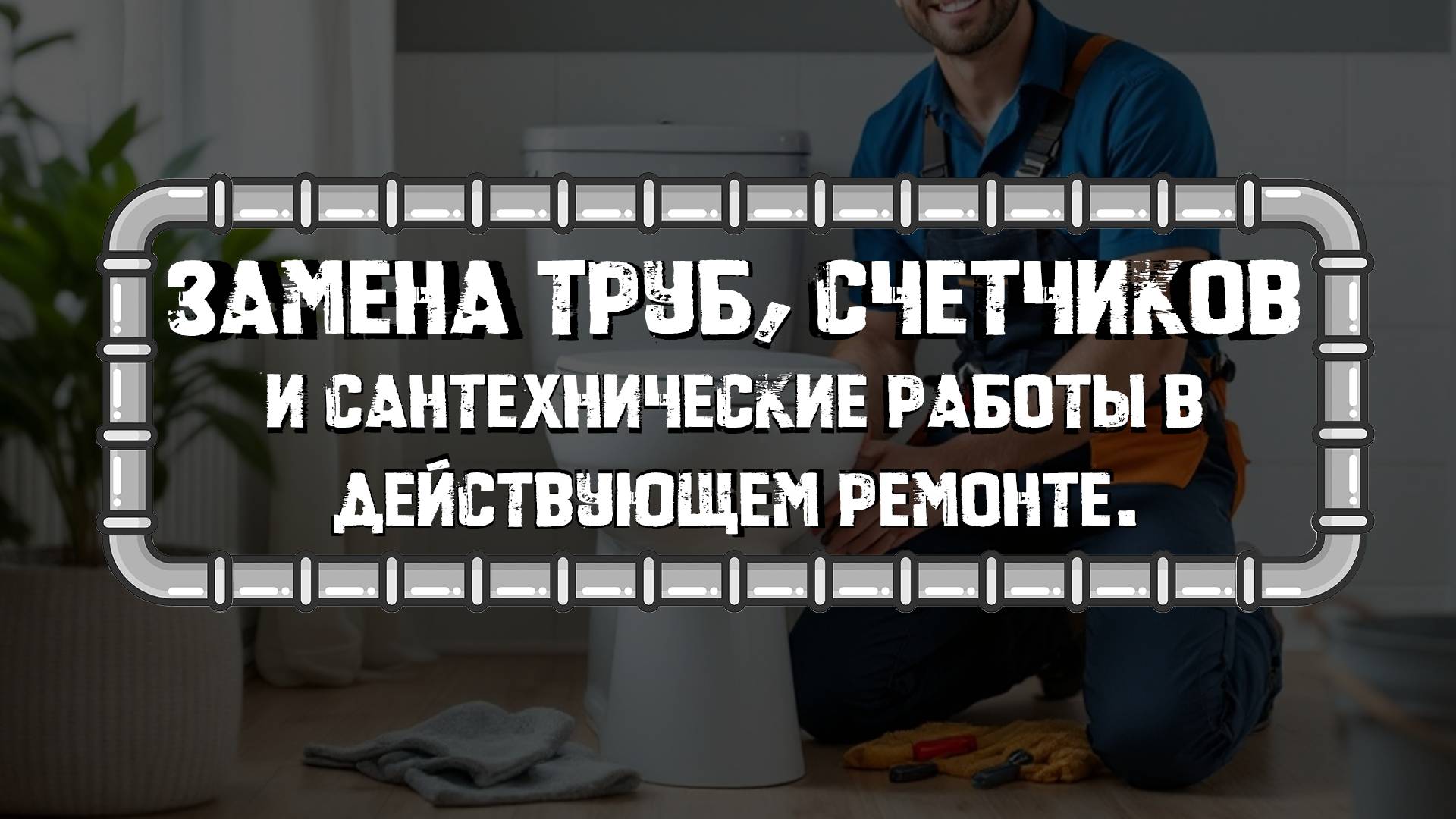 ЗАМЕНА ТРУБ, СЧЕТЧИКОВ И САНТЕХНИЧЕСКИЕ РАБОТЫ В ДЕЙСТВУЮЩЕМ РЕМОНТЕ.