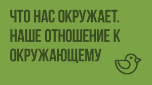 Что нас окружает. Наше отношение к окружающему. Видеоурок по окружающему миру 2  класс