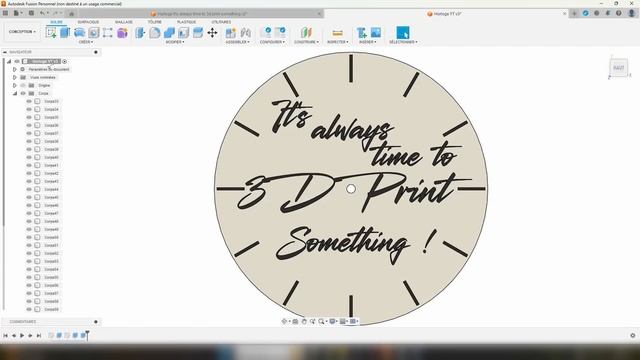 Création d'Horloges personnalisées en Impression 3D avec Fusion 360 смотреть онлайн