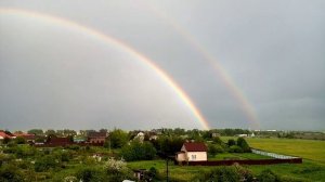 Двойная радуга после грозы