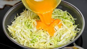 Режу капусту, беру 2 яйца и готовлю вкуснятину на сковороде. Так КАПУСТУ вы еще не готовили!