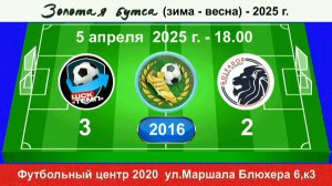 5 апреля - 18.00, Темп-601 - Голеадор. 2016 гр. Демо версия.