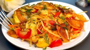 Жареный картофель с капустой! Простой и вкусный ужин!
