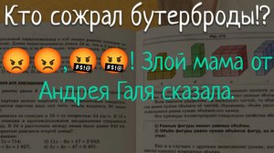 SchoolBoy Runaway, КТО СОЖРАЛ БУТЕРБРОДЫ!? 😡😡,🤬🤬! Злой мама от Андрея Галя сказала.