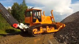 Бульдозер  Б10 PROFFI  Перемещение щебня