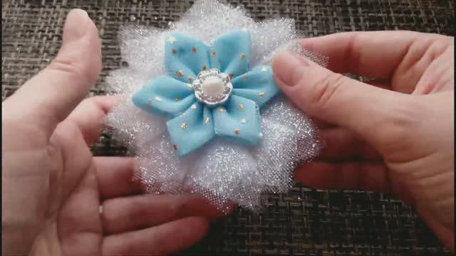 Бантики Канзаши из репсовых лент