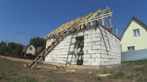 Двускатная крыша. Обрешётка под металлочерепицу.