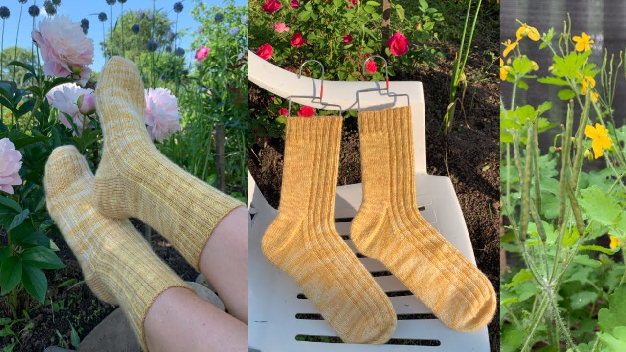 Носки Чистотел, Alize Artisan, природное окрашивание-Чистотел.