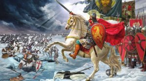 Войско Александра Невского одержало победу над немецкими рыцарями на Чудском озере (Ледовое побоище)