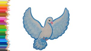 Как нарисовать Голубя поэтапно 🕊️