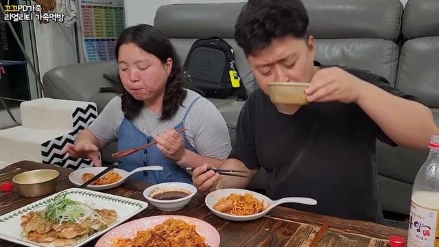 맛있는 파닭전이랑 불닭오믈렛 만들어서 막걸리 먹방😋ㅣChicken Jeon, Fire Noodles omelette With MakgeolliㅣMUKBANGㅣEATING SHOW